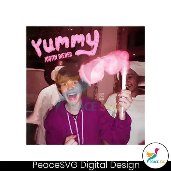 justin-bieber-yummy-pink-cotton-candy-vintage-png