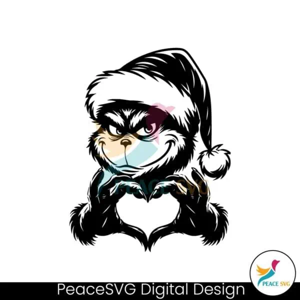 christmas-grinch-face-heart-hand-sign-svg-silhouette