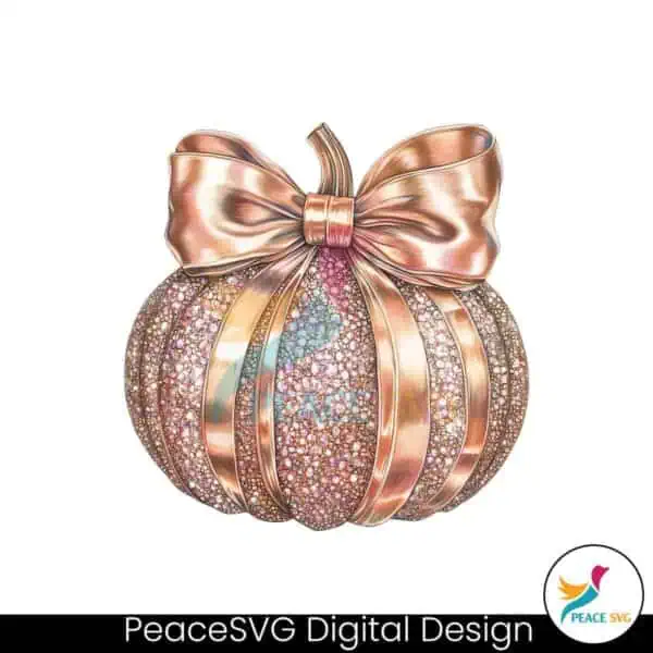 colorful-rose-gold-glitter-pumpkin-png