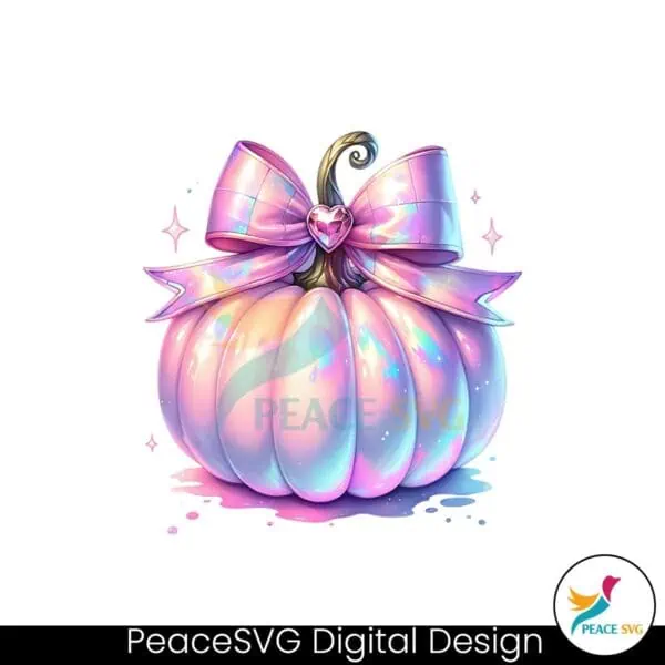 coquette-pink-iridescent-pumpkin-clipart-png