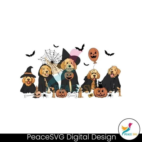 ghost-and-witch-goldendoodle-halloween-png