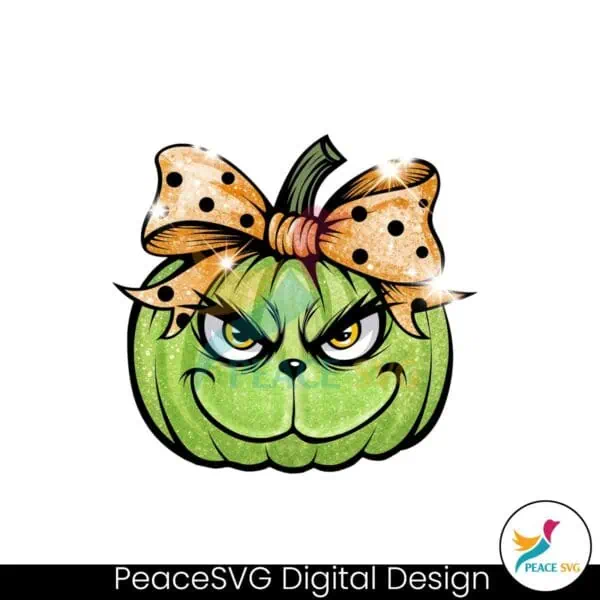 glitter-coquette-bow-polka-dot-grinch-pumpkin-head-svg