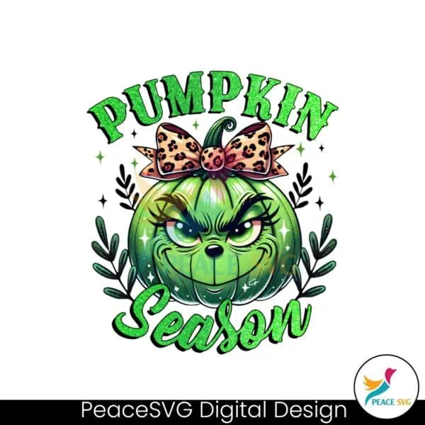 glitter-pumpkin-season-leopard-coquette-grinch-head-png