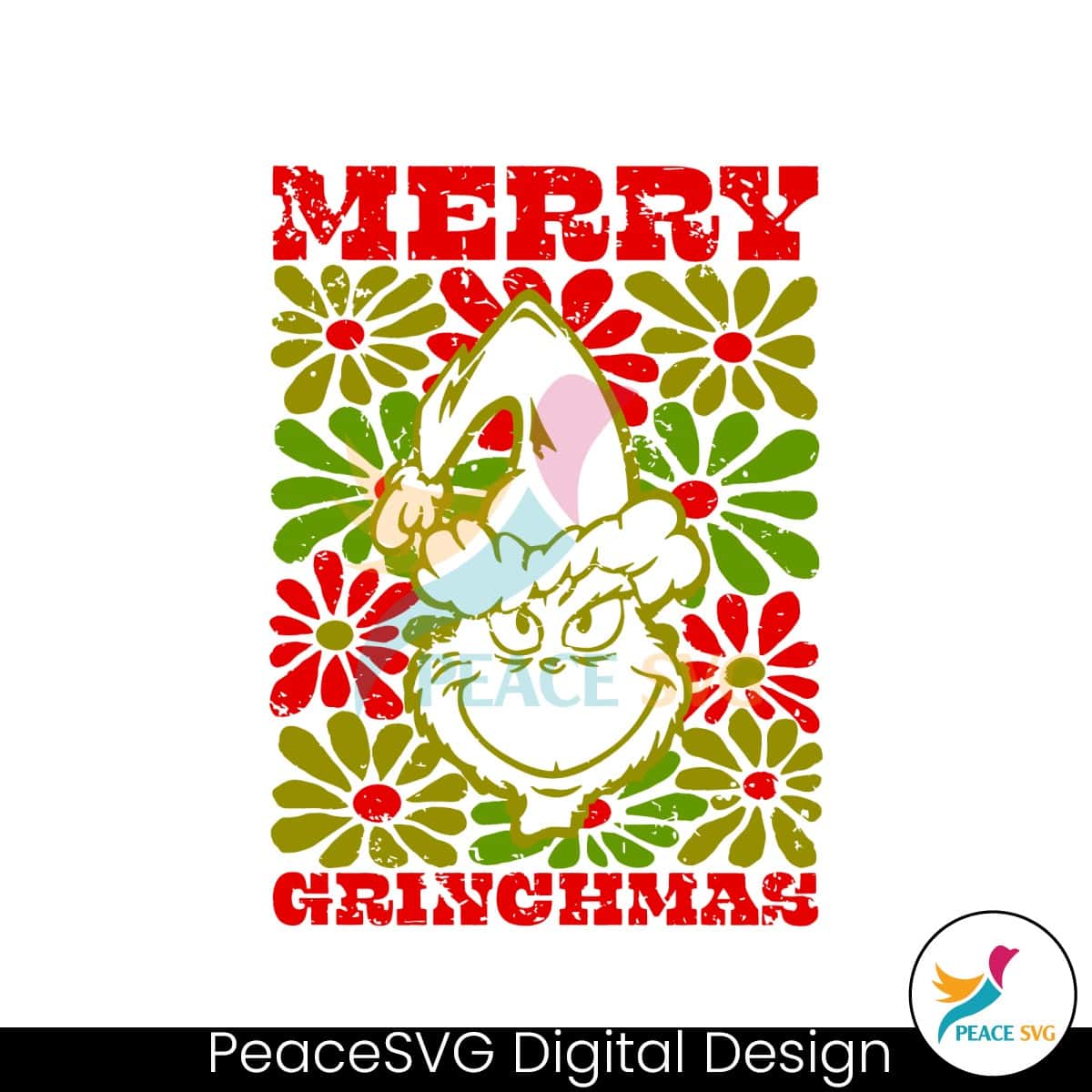 retro-vintage-floral-merry-grinchmas-gricnh-head-svg
