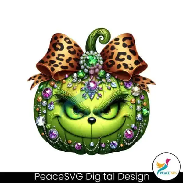 christmas-leopard-coquette-grinch-pumpkin-gemstone-png