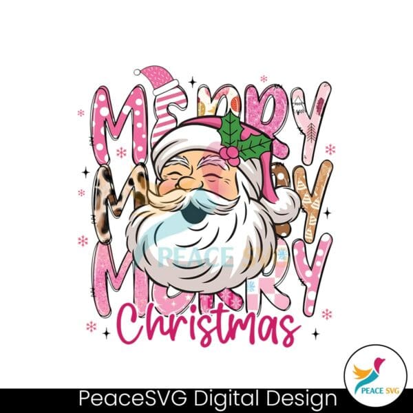 retro-glitter-pink-santa-merry-christmas-santa-claus-png