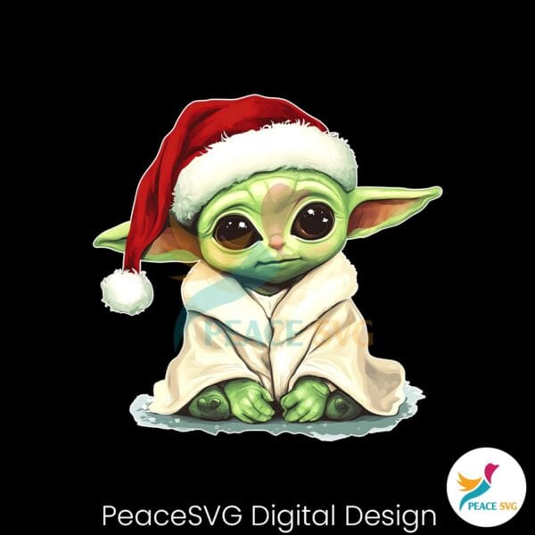 retro-watercolor-star-wars-baby-yoda-christmas-santa-hat-png