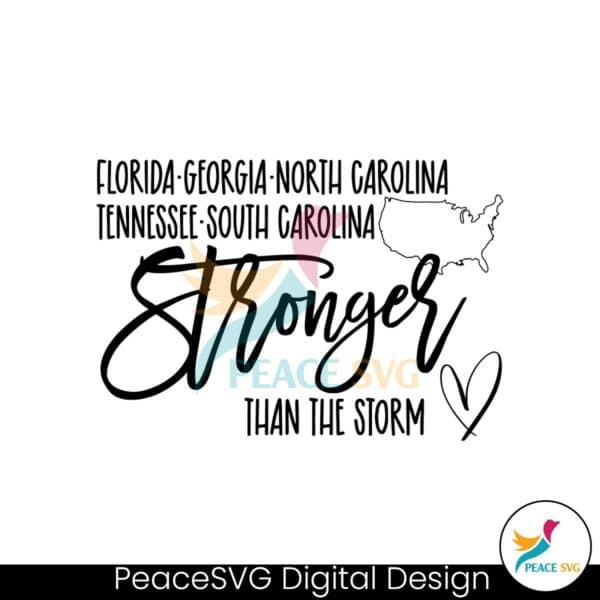 florida-georgia-north-carolina-tennessee-south-carolina-stronger-than-the-storm-svg