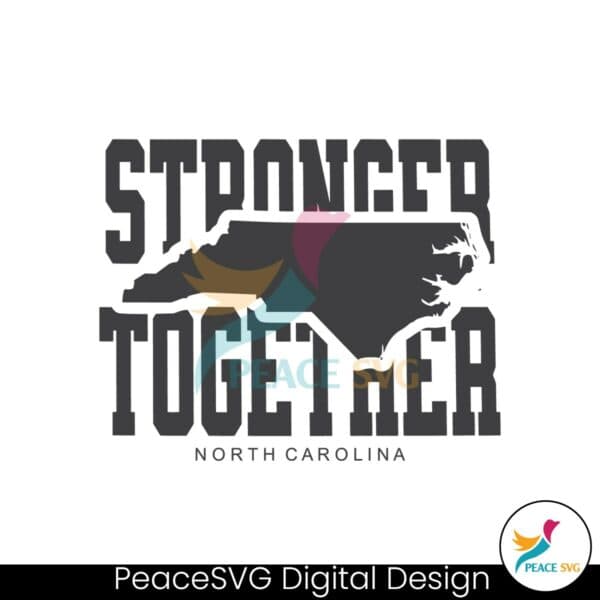 north-carolina-stronger-together-map-svg-silhouette