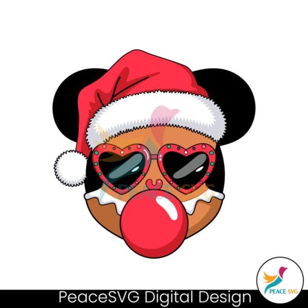 christmas-disney-gingerbread-mickey-mouse-blowing-bubble-svg