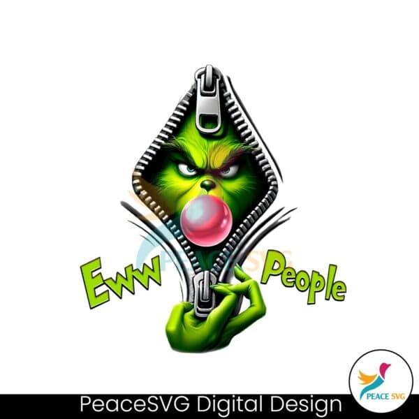 eww-people-grinch-zipper-blowing-bubble-png