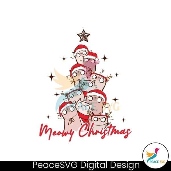 meowy-christmas-funny-cat-chritmas-tree-santa-hat-svg