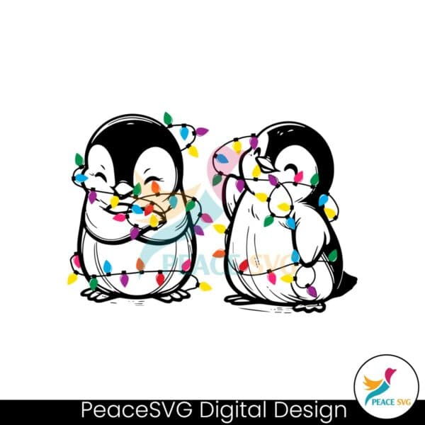 funny-cute-penguin-couple-christmas-light-svg