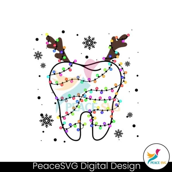 cute-teeth-dentist-christmas-light-reindeer-antlers-png