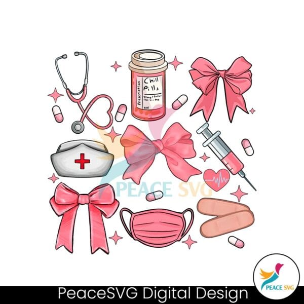 cute-pink-nurse-coquette-bow-element-png