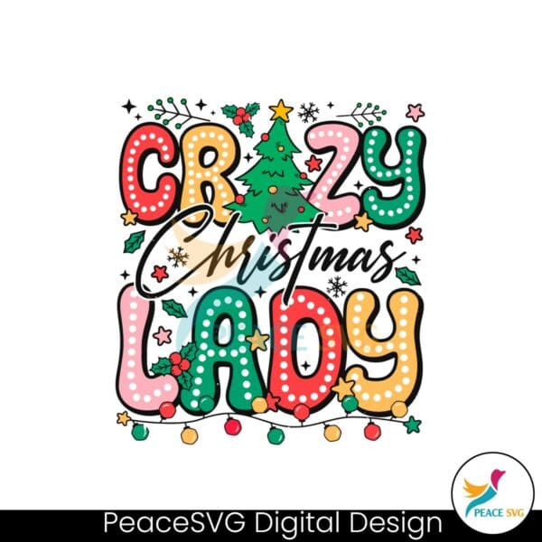 retro-groovy-crazy-christmas-lady-doodle-dots-svg