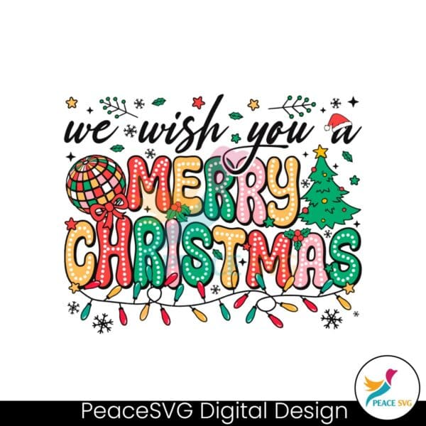 retro-groovy-we-wish-you-a-merry-christmas-doodle-dots-svg