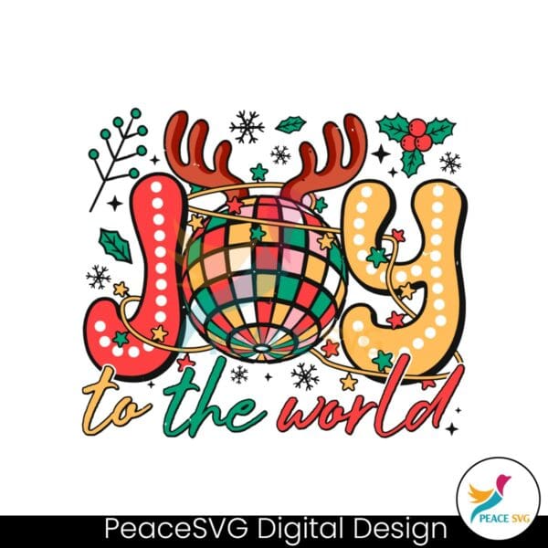 retro-groovy-joy-to-the-world-disco-ball-doodle-dots-svg