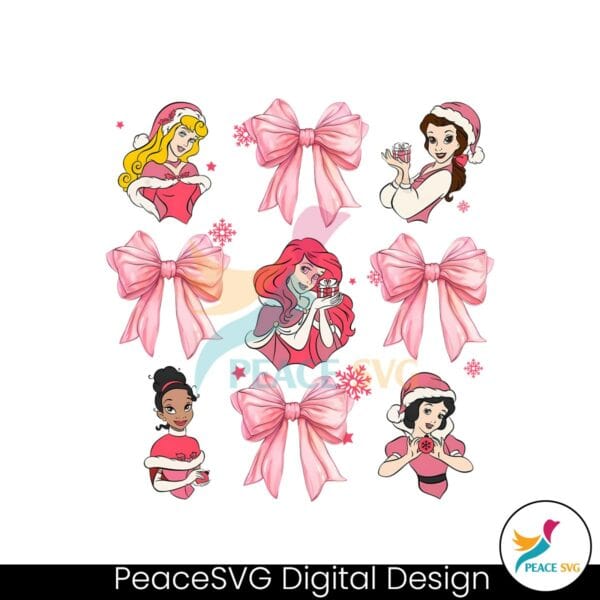 pink-christmas-disney-princess-santa-hat-coquette-bow-svg