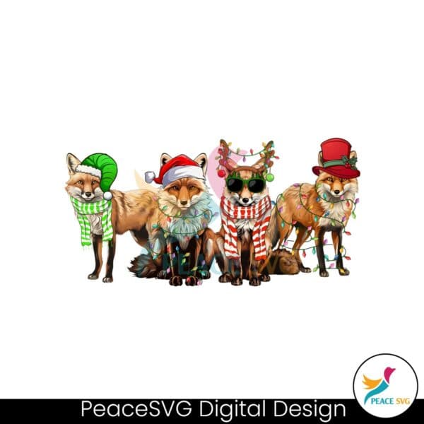 christmas-fox-squad-santa-hat-christmas-light-png