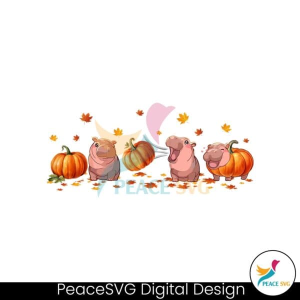 fall-moo-deng-pumkin-autumn-leaves-png