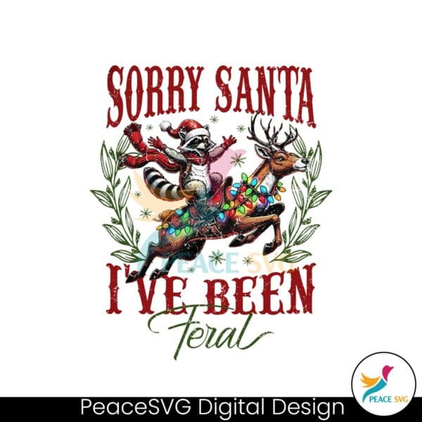 sorry-santa-ive-been-feral-christmas-raccoon-and-reindeer-png