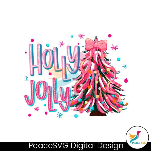 holly-jolly-christmas-tree-coquette-bow-png