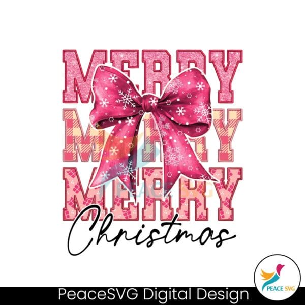 pink-merry-christmas-glitter-coquette-bow-png