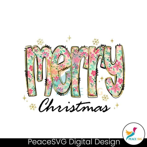 retro-vintage-gliter-floral-merry-christmas-png