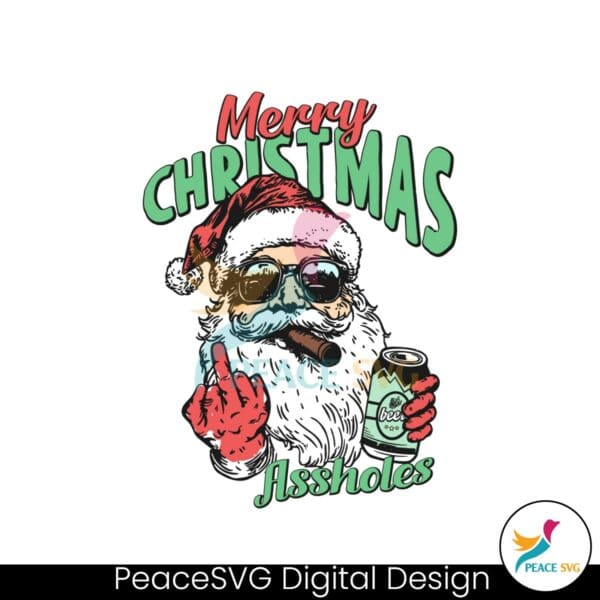 retro-vintage-merry-christmas-assholes-drink-beer-svg