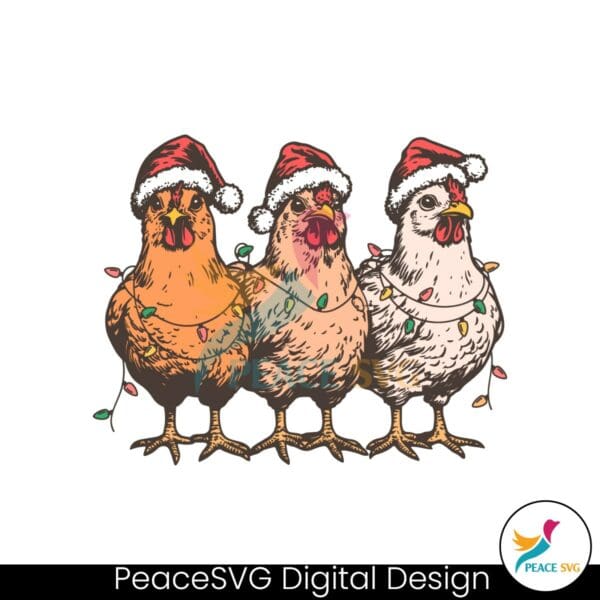 retro-christmas-chicken-santa-hat-christmas-light-svg