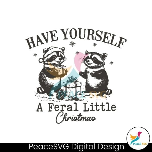 have-yourself-a-feral-little-christmas-raccoon-santa-hat-svg