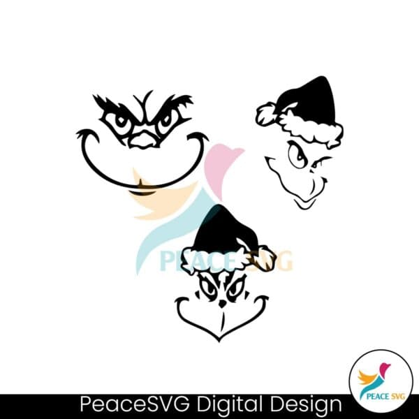 grinch-face-art-svg-bundle-silhouette