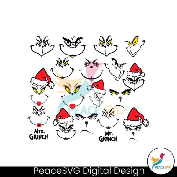 grinch-face-mr-and-mrs-grinch-christmas-svg-bundle