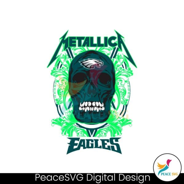 metallica-skull-eagles-football-logo-svg