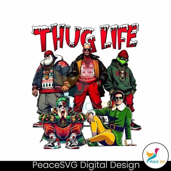 thug-life-christmas-santa-grinch-kevin-mccallister-elf-png