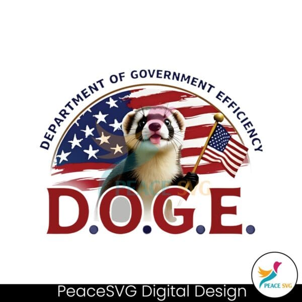 doge-department-of-government-efficiency-ferret-usa-flag-png