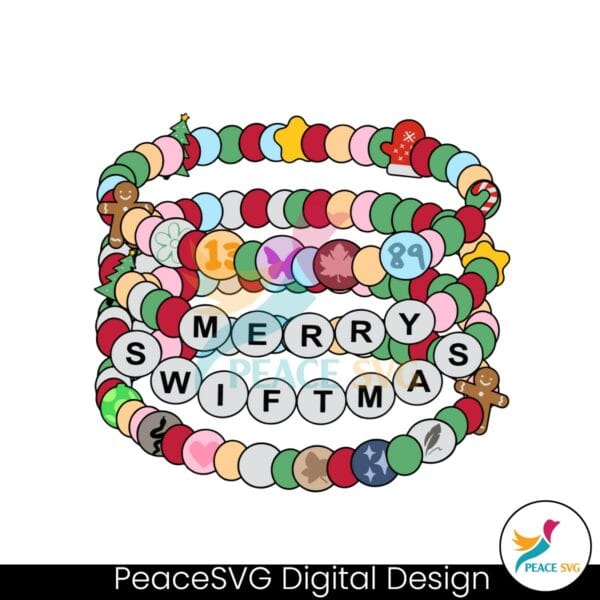 bracelet-merry-swiftmas-christmas-taylor-swift-album-svg