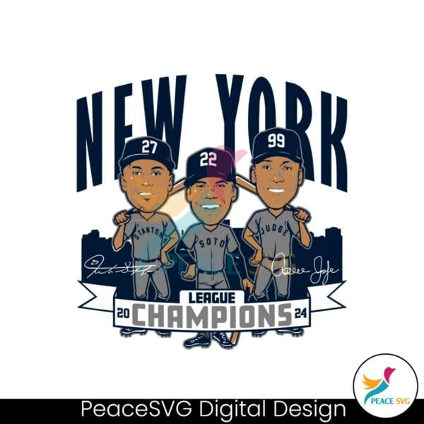 new-york-baseball-2024-league-champions-caricatures-png