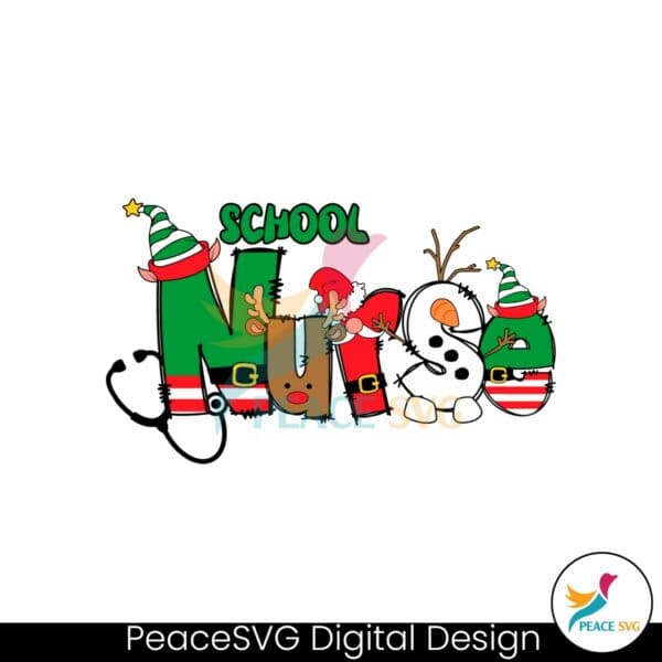 school-nurse-christmas-elf-santa-hat-svg