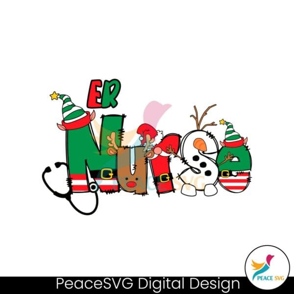 er-nurse-christmas-elf-santa-hat-svg