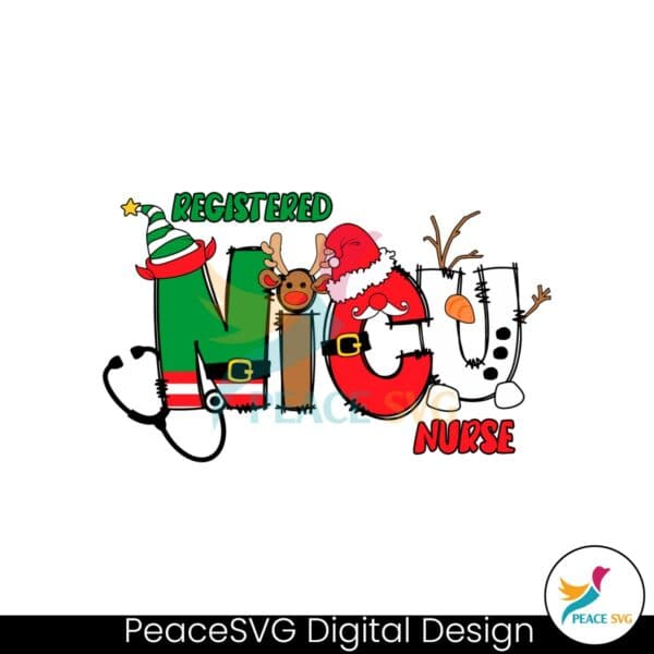 registered-nicu-nurse-elf-santa-hat-svg