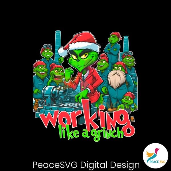 working-like-a-grinch-christmas-mechanic-png