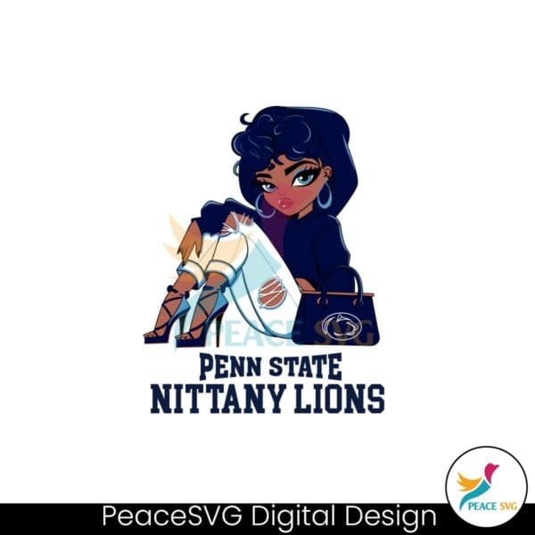 penn-state-nittany-lions-beauty-black-fan-girl-svg