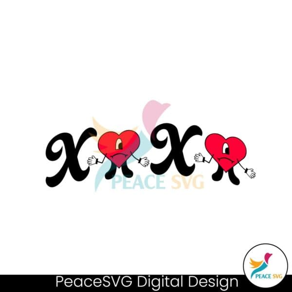 xoxo-bad-bunny-valentine-red-heart-svg