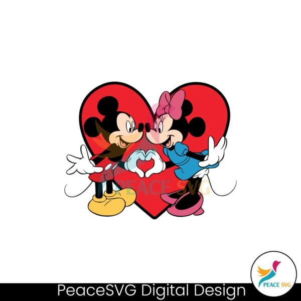 valentine-mickey-and-minnie-red-heart-svg