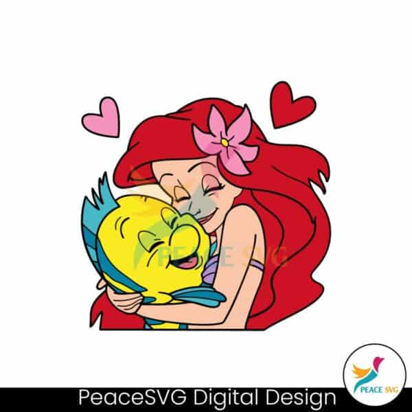 ariel-and-flounder-disney-princess-valentinea-day-svg