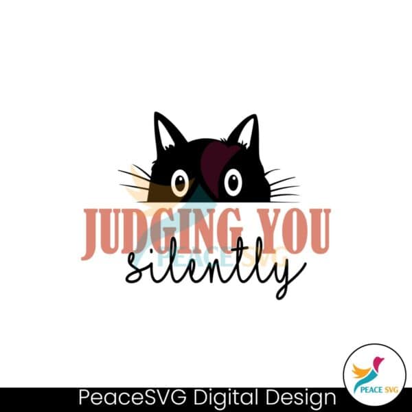 black-cat-judging-you-silently-svg