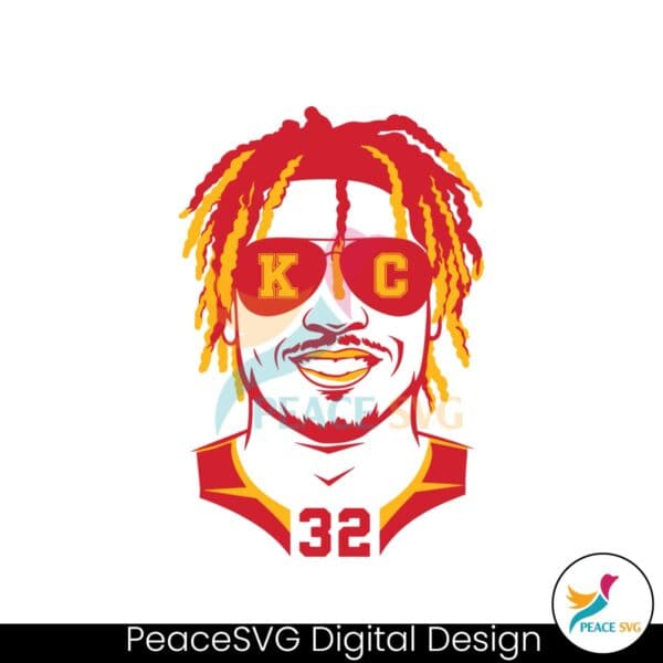 kansas-city-chiefs-nfl-football-player-32-svg