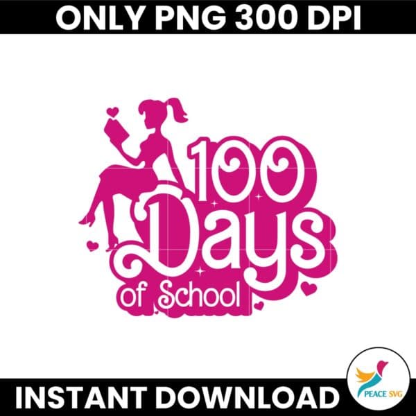 100 Days Of School Barbie Svg Instant Download